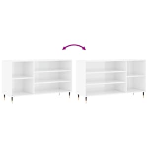 Botník bílý s vysokým leskem 102x36x60 cm kompozitní dřevo - obrázek 7