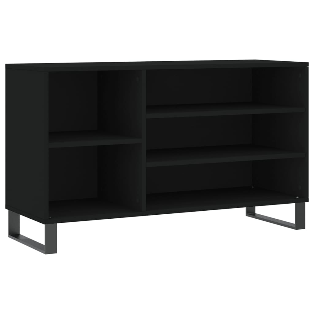 vidaXL Botník černý 102x36x60 cm kompozitní dřevo