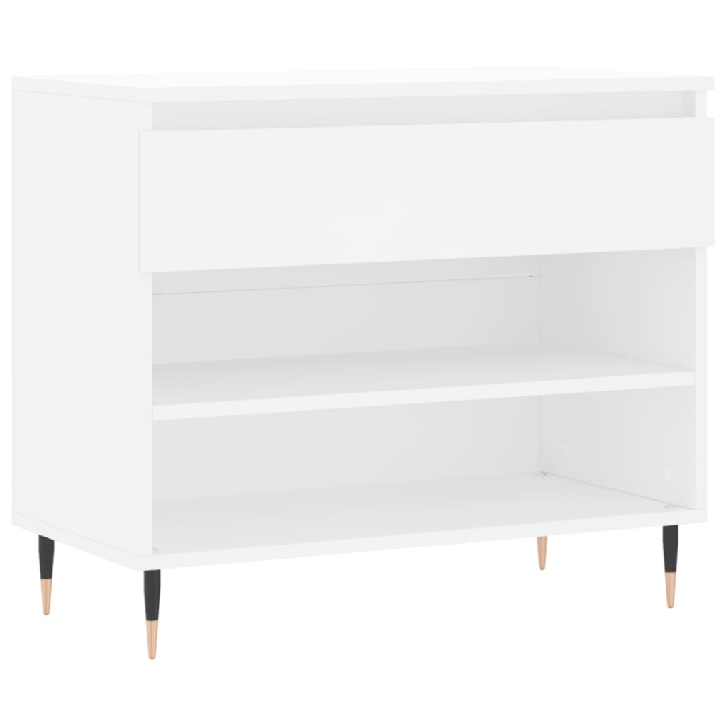 vidaXL Botník bílý 70 x 36 x 60 cm kompozitní dřevo