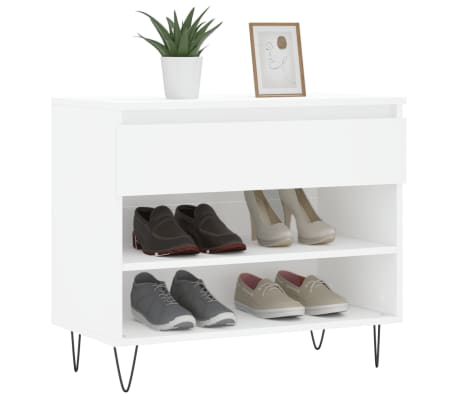 vidaXL Ormarić za cipele bijeli 70 x 36 x 60 cm od konstruiranog drva