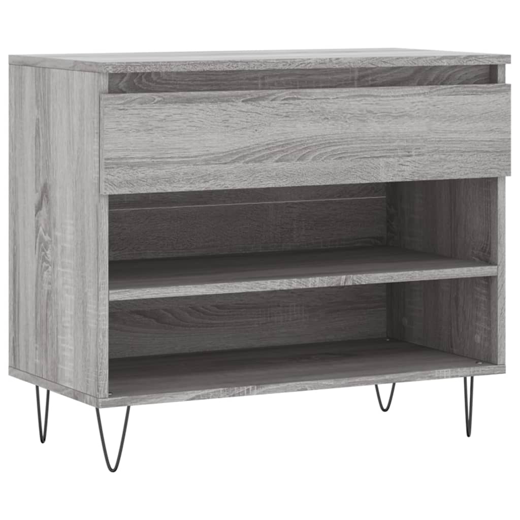 vidaXL Botník šedý sonoma 70x36x60 cm kompozitní dřevo