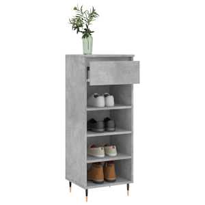 Botník betonově šedý 40x36x105 cm kompozitní dřevo - obrázek 4