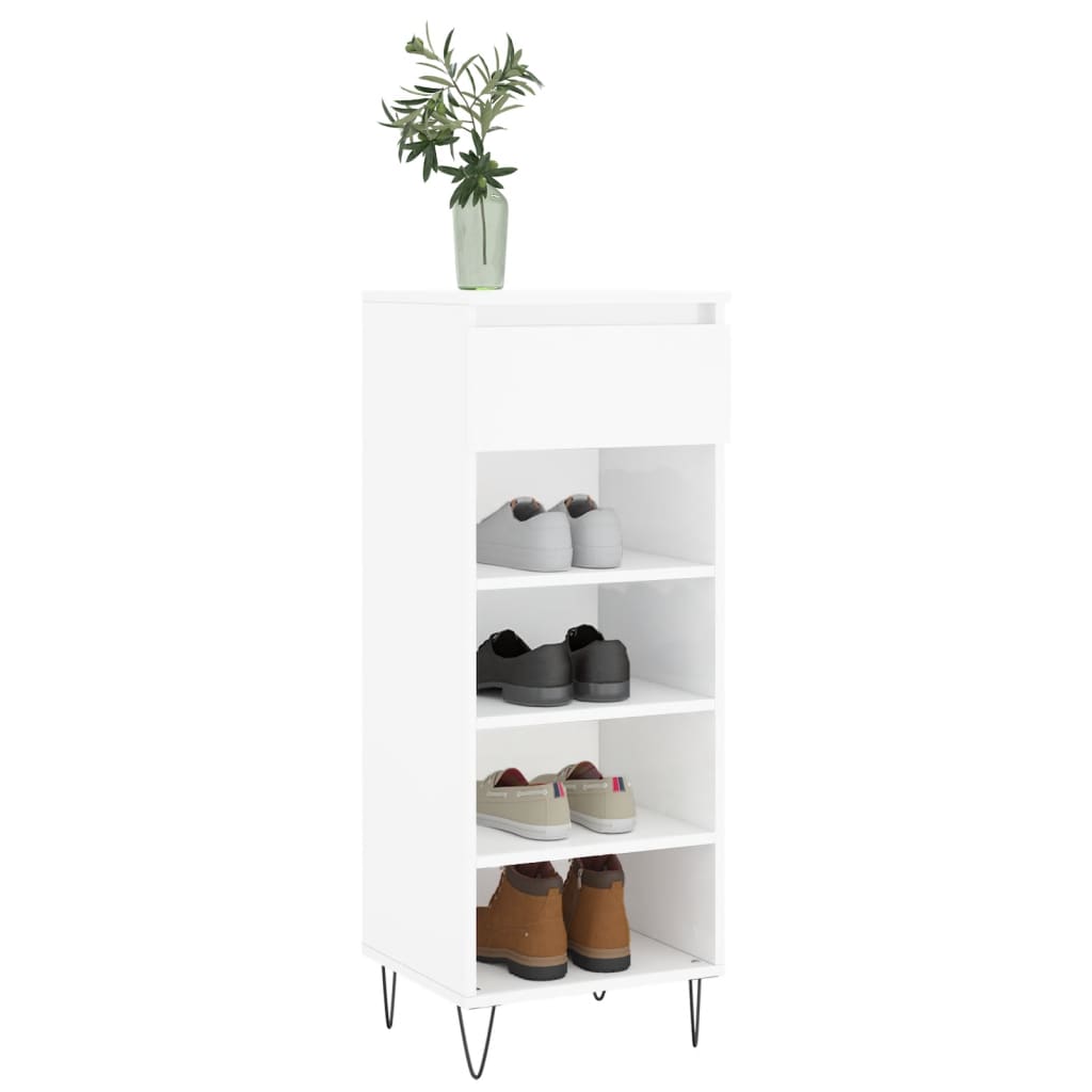 Thumbnail - vidaXL Schuhschrank Hochglanz-Weiß 40x36x105 cm Holzwerkstoff