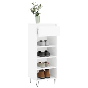 Botník bílý s vysokým leskem 40 x 36 x 105 cm kompozitní dřevo - obrázek 4