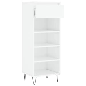 Botník bílý s vysokým leskem 40 x 36 x 105 cm kompozitní dřevo - obrázek 6