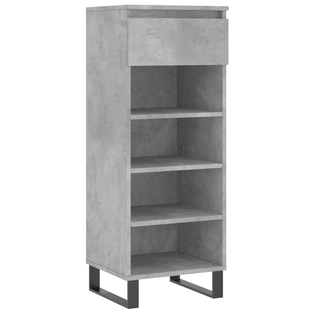 vidaXL Botník betonově šedý 40x36x105 cm kompozitní dřevo