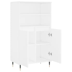 Skříň highboard bílá 60 x 36 x 110 cm kompozitní dřevo - obrázek 5