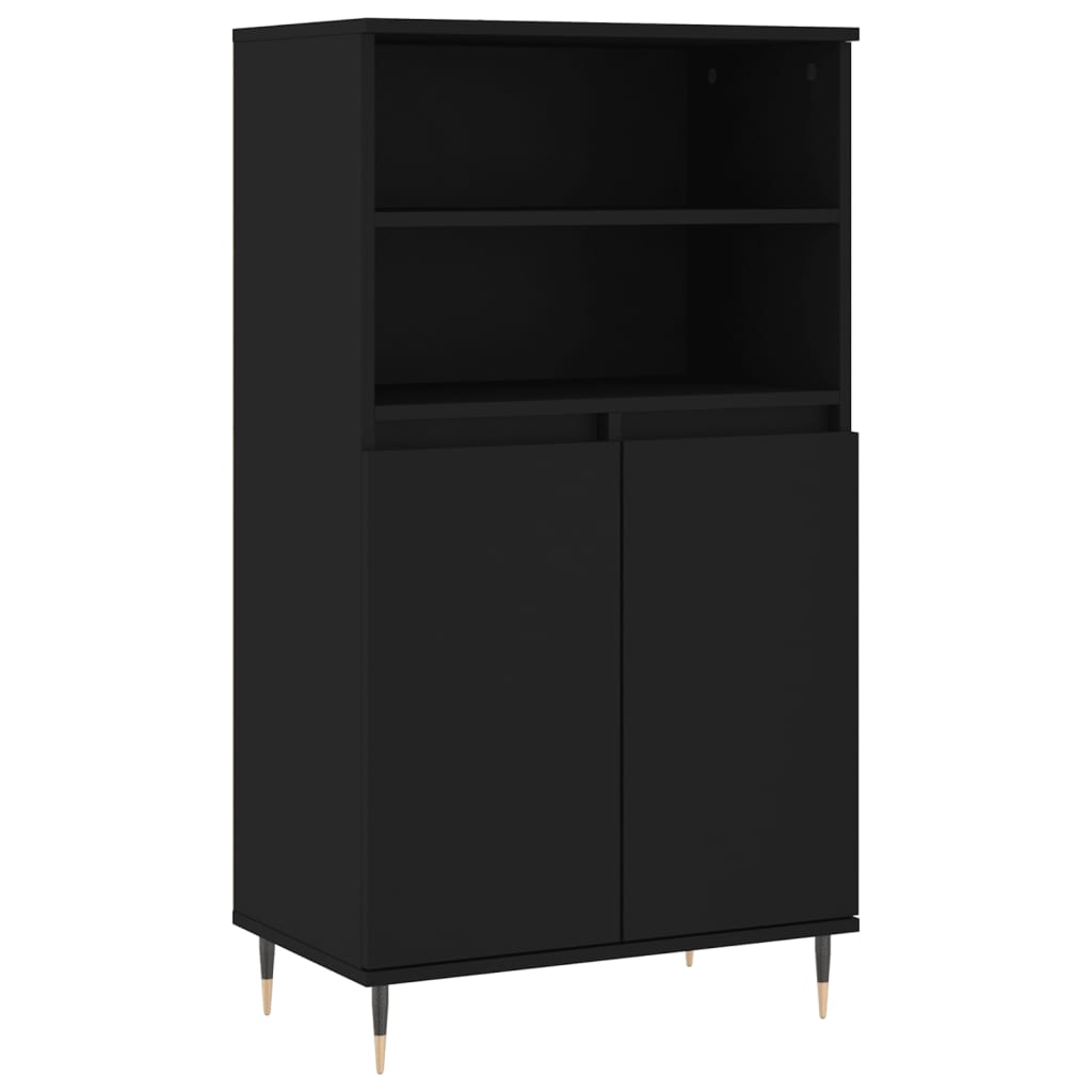 vidaXL Skříň highboard černá 60 x 36 x 110 cm kompozitní dřevo