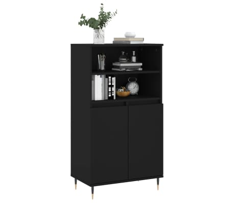 vidaXL Highboard Black 60x36x110 cm Engineered Wood