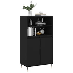 vidaXL Highboard Black 60x36x110 cm Engineered Wood