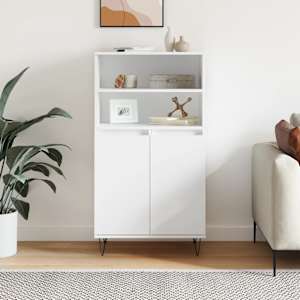 Skříň highboard bílá 60 x 36 x 110 cm kompozitní dřevo - obrázek 1