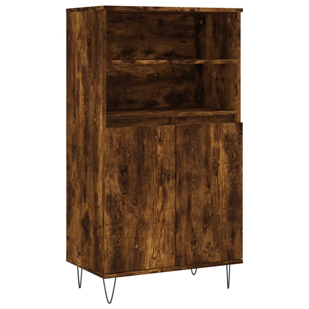 vidaXL Skříň highboard kouřový dub 60 x 36 x 110 cm kompozitní dřevo
