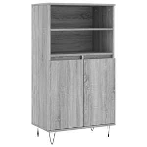 Skříň highboard šedá sonoma 60 x 36 x 110 cm kompozitní dřevo - obrázek 2
