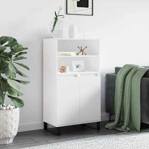 Visoka omara Bela 60x36x110 cm inženirski les