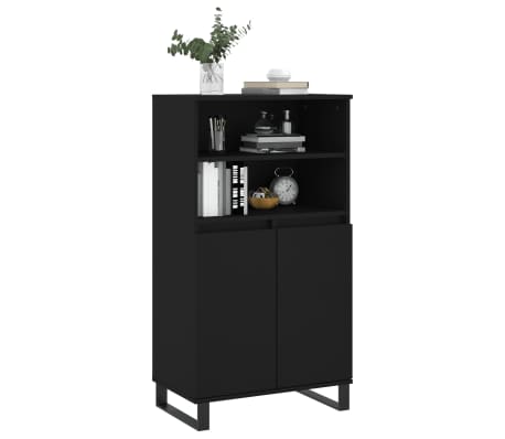 vidaXL k&otilde;rge kapp, must, 60 x 36 x 110 cm, tehispuit