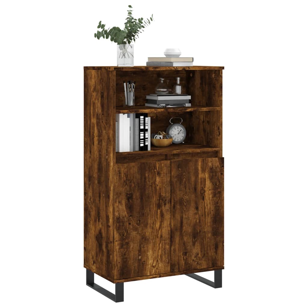 Thumbnail - vidaXL Highboard Räuchereiche 60x36x110 cm Holzwerkstoff