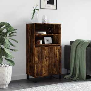 Skříň highboard kouřový dub 60 x 36 x 110 cm kompozitní dřevo - obrázek 1