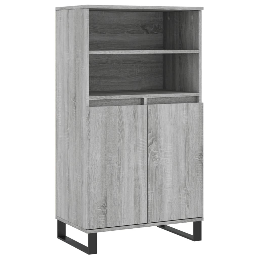 vidaXL Vysoká skrinka sivý dub sonoma 60x36x110 cm spracované drevo