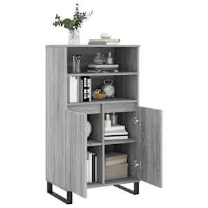 Skříň highboard šedá sonoma 60 x 36 x 110 cm kompozitní dřevo - obrázek 4