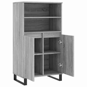 Skříň highboard šedá sonoma 60 x 36 x 110 cm kompozitní dřevo - obrázek 5