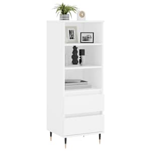 Skříň highboard bílá 40 x 36 x 110 cm kompozitní dřevo - obrázek 3
