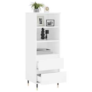 Skříň highboard bílá 40 x 36 x 110 cm kompozitní dřevo - obrázek 4