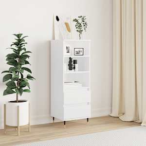 Skříň highboard bílá 40 x 36 x 110 cm kompozitní dřevo - obrázek 1