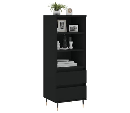 vidaXL Highboard Schwarz 40x36x110 cm Holzwerkstoff