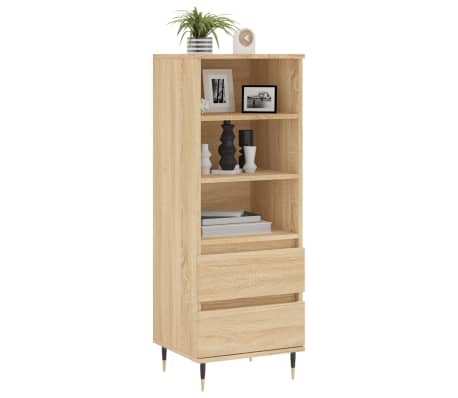 vidaXL Highboard Sonoma-Eiche 40x36x110 cm Holzwerkstoff