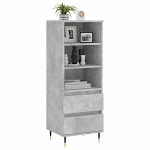 Skříň highboard betonově šedá 40 x 36 x 110 cm kompozitní dřevo - obrázek 3