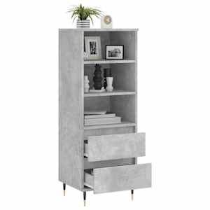 Skříň highboard betonově šedá 40 x 36 x 110 cm kompozitní dřevo - obrázek 4