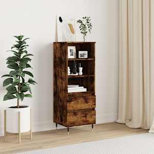 Skříň highboard kouřový dub 40 x 36 x 110 cm kompozitní dřevo - obrázek 1