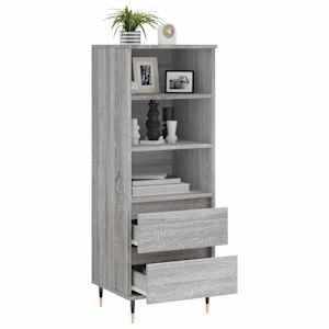 Skříň highboard šedá sonoma 40 x 36 x 110 cm kompozitní dřevo - obrázek 4