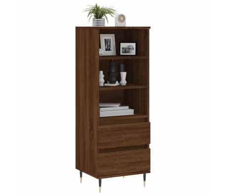 vidaXL Highboard Brown Oak 40x36x110 cm Engineered Wood