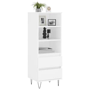 Skříň highboard bílá 40 x 36 x 110 cm kompozitní dřevo - obrázek 3