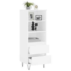 Skříň highboard bílá 40 x 36 x 110 cm kompozitní dřevo - obrázek 4