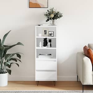 Skříň highboard bílá 40 x 36 x 110 cm kompozitní dřevo - obrázek 1