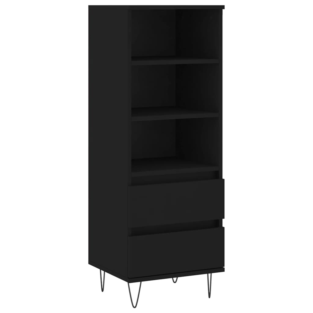 vidaXL SkĹ™Ă­Ĺ� highboard ÄŤernĂˇ 40 x 36 x 110 cm kompozitnĂ­ dĹ™evo