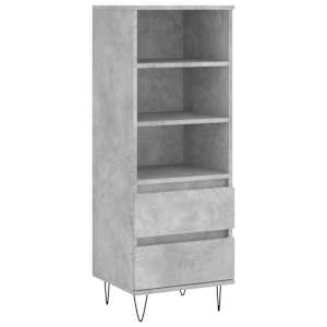 Skříň highboard betonově šedá 40 x 36 x 110 cm kompozitní dřevo - obrázek 2