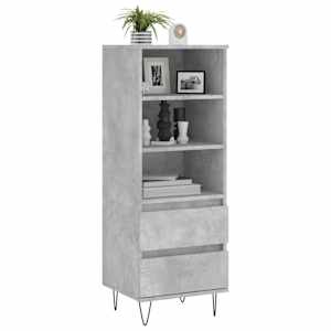 Skříň highboard betonově šedá 40 x 36 x 110 cm kompozitní dřevo - obrázek 3