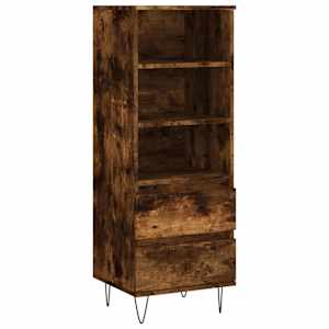 Skříň highboard kouřový dub 40 x 36 x 110 cm kompozitní dřevo - obrázek 2