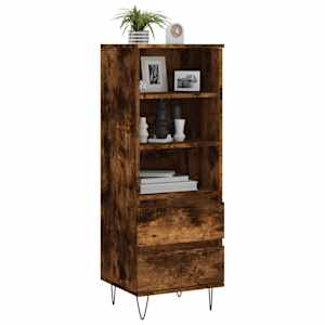 Skříň highboard kouřový dub 40 x 36 x 110 cm kompozitní dřevo - obrázek 3
