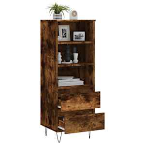Skříň highboard kouřový dub 40 x 36 x 110 cm kompozitní dřevo - obrázek 4