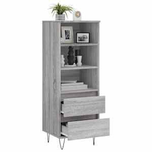 Skříň highboard šedá sonoma 40 x 36 x 110 cm kompozitní dřevo - obrázek 4