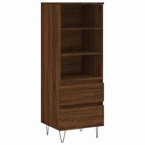 Skříň highboard hnědý dub 40 x 36 x 110 cm kompozitní dřevo - obrázek 2