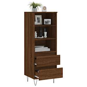 Skříň highboard hnědý dub 40 x 36 x 110 cm kompozitní dřevo - obrázek 4