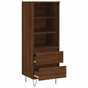 Skříň highboard hnědý dub 40 x 36 x 110 cm kompozitní dřevo - obrázek 6