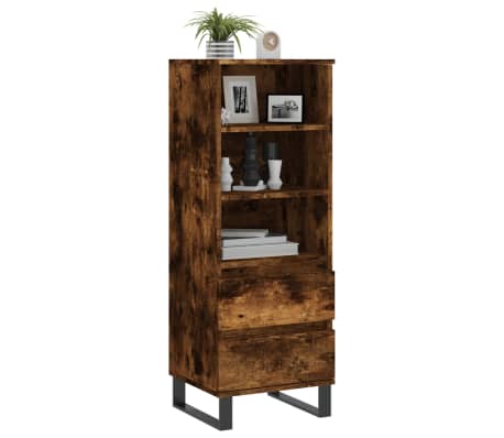 vidaXL Highboard Räuchereiche 40x36x110 cm Holzwerkstoff