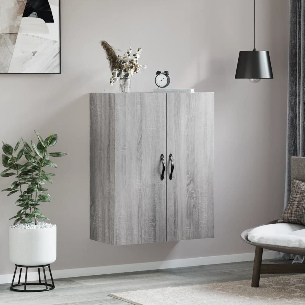 vidaXL Wandkast 69,5x34x90 cm bewerkt hout grijs sonoma eikenkleurig afbeelding
