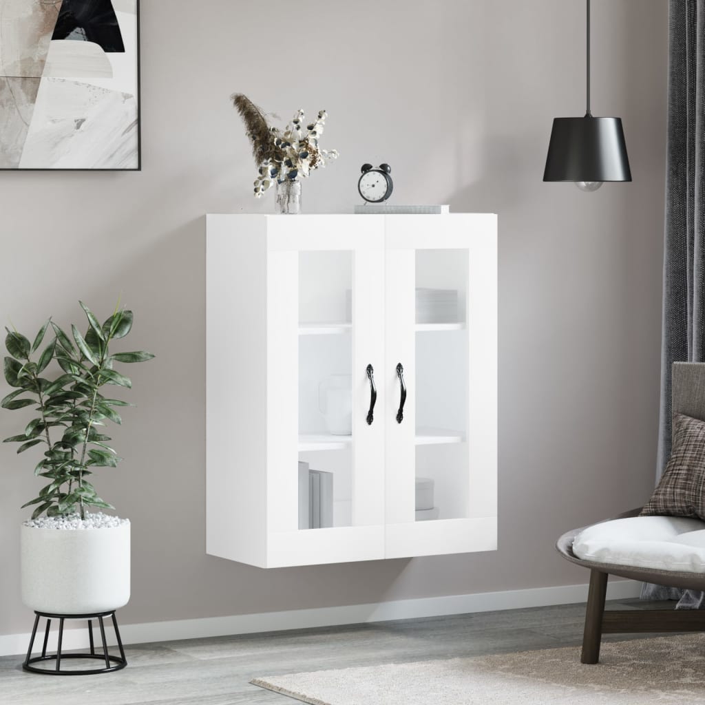 vidaXL Mobile a Parete Bianco 69,5x34,90 cm in Legno Multistrato